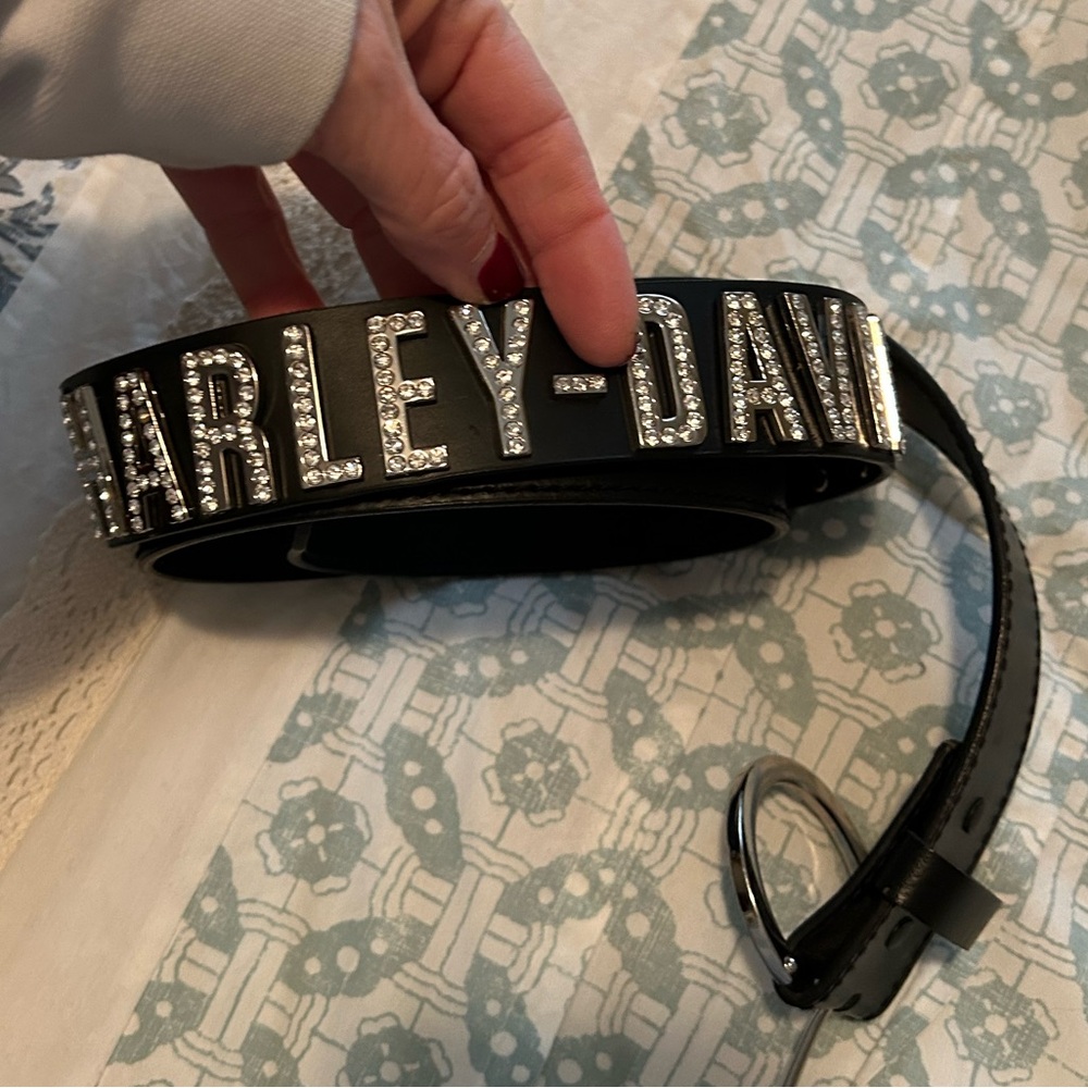 Harley Davidson jeweled belt size 1w never worn